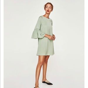 ZARA Ruffled Sleeves Dress - NEW